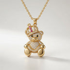 Bear Pendant Necklace - Various colors