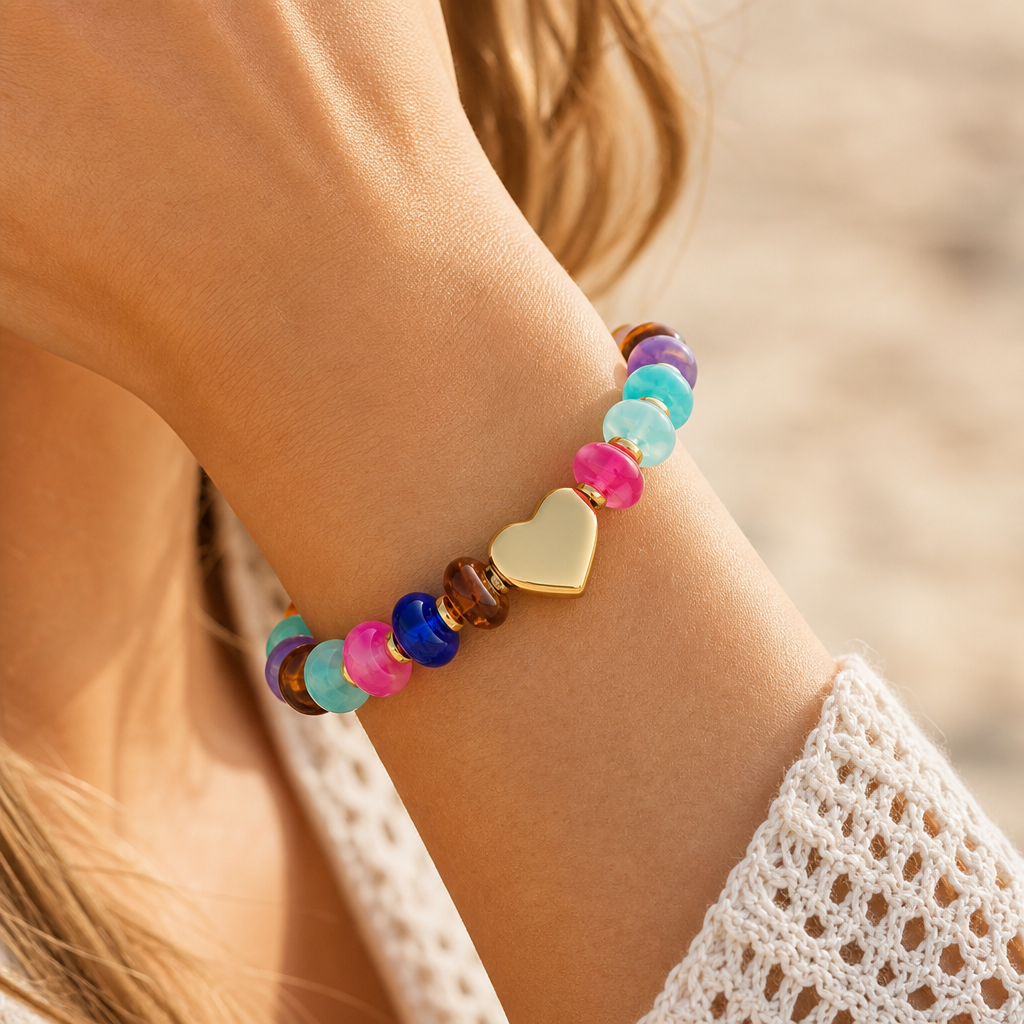 Beaded Gold Bracelet