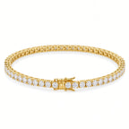 Classic Silver and Gold Moissanite Bracelet